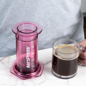 AEROPRESS CLEAR PINK COFFEE MAKER - The Coffee Machine Collective
