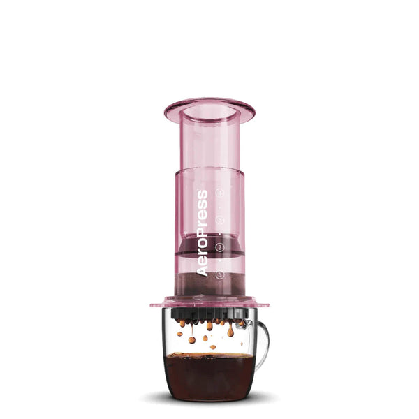 AEROPRESS CLEAR PINK COFFEE MAKER - The Coffee Machine Collective