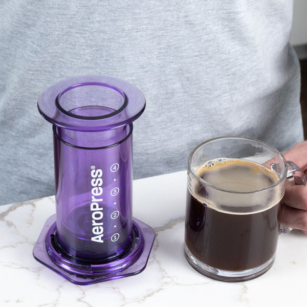 AEROPRESS CLEAR PURPLE COFFEE MAKER - The Coffee Machine Collective