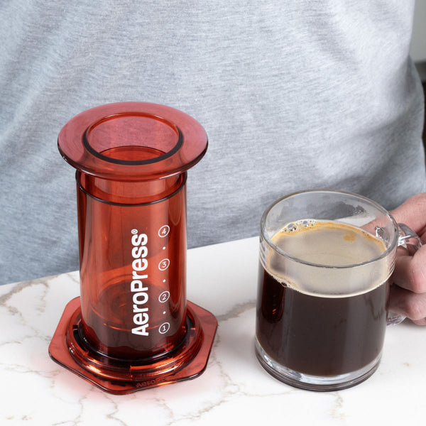 AEROPRESS CLEAR RED COFFEE MAKER - The Coffee Machine Collective