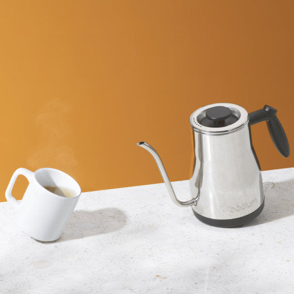 BODUM BISTRO ELECTRIC GOOSENECK WATER KETTLE - SILVER S/S 1L, 34OZ - The Coffee Machine Collective