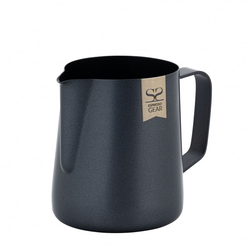 ESPRESSO GEAR TEFLON COATED FOAMING JUG - 0.35L BLACK - The Coffee Machine Collective
