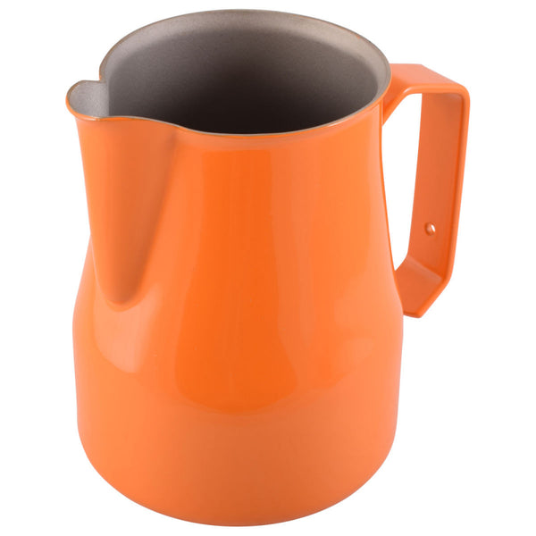 MOTTA 350ML TEFLON FOAMING JUG - ORANGE - The Coffee Machine Collective