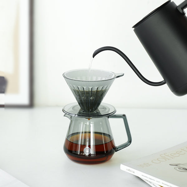 TIMEMORE COFFEE SERVER 600ML - TRANSPARENT BLACK - The Coffee Machine Collective