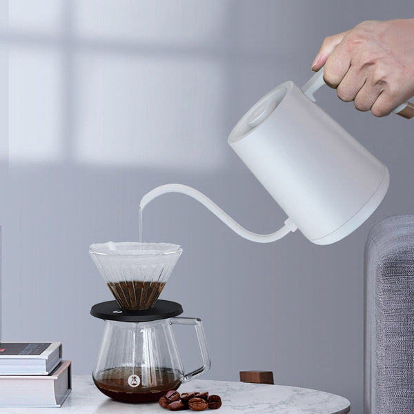 TIMEMORE FISH SMART ELECTRIC POUR OVER KETTLE - WHITE 600ML - The Coffee Machine Collective